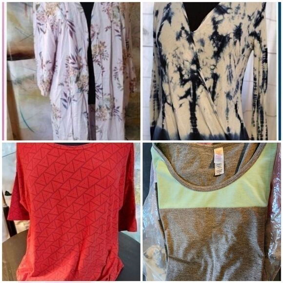 Lot of 4 tops NWT COZY CASUAL SPRING FLORAL CHIFFON KIMONO SIZE SMALL, LulaRoe r - Picture 1 of 5